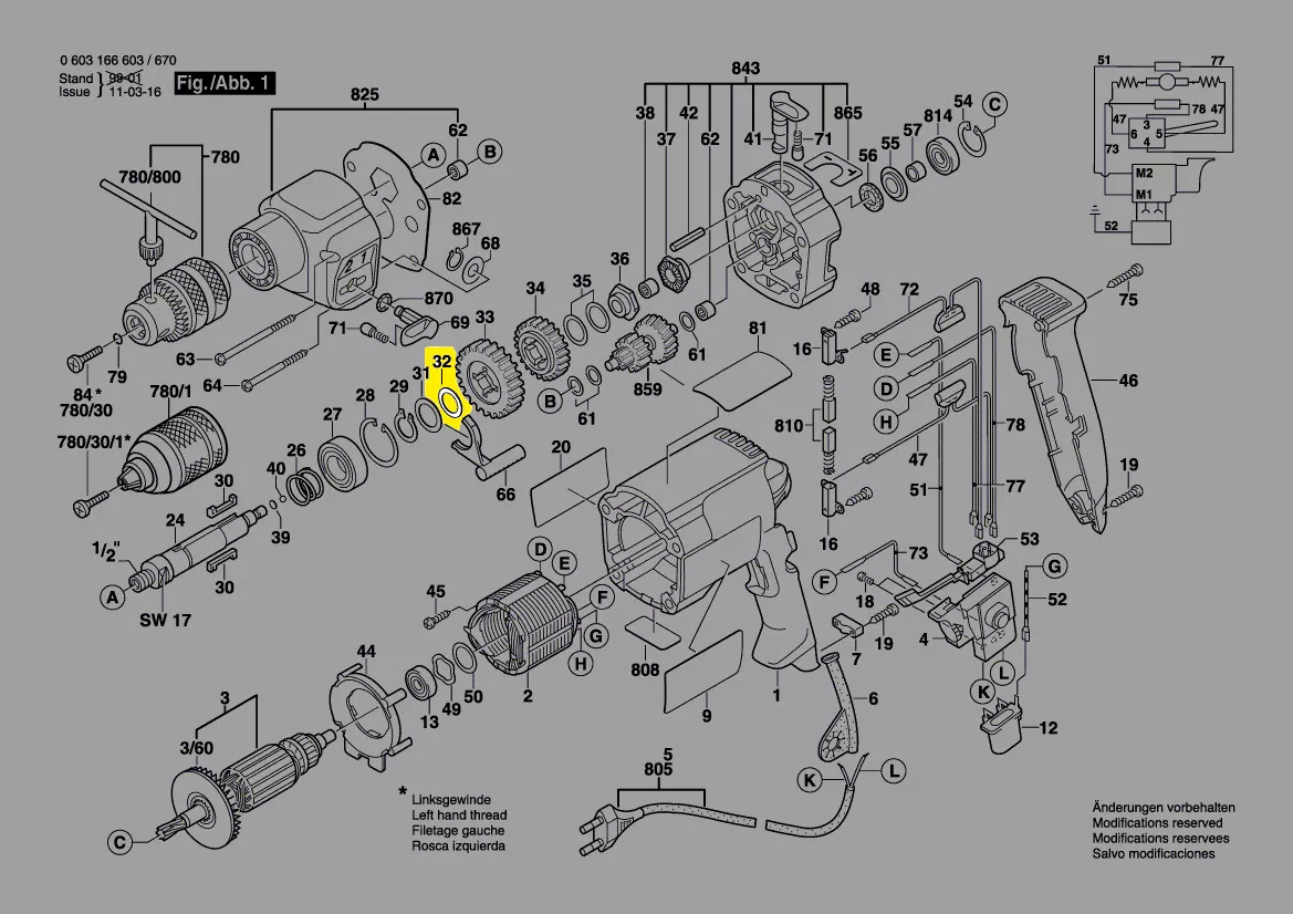 Rondelle de compensation réf. 2 600 101 515 Bosch
